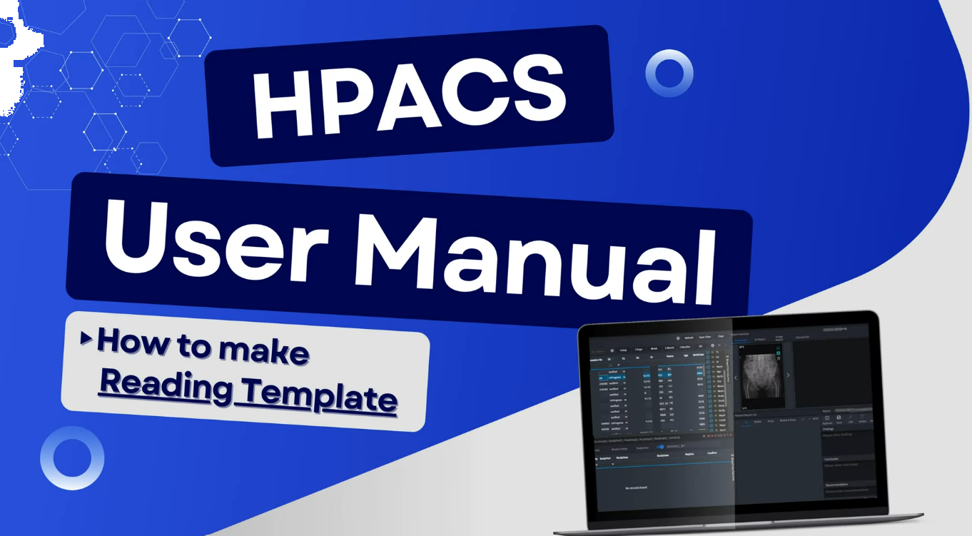 HPACS User Manual - Reading Template
